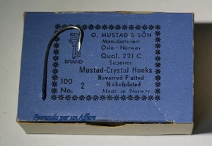 MUSTAD qual. 221 C CRYSTAL pcs.100/box cartoncino,vintage - Imagen 1 de 2