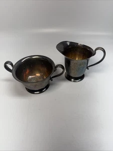 Vintage English Silver-Plated Creamer and Sugar Bowl Set – EPNS – - Bild 1 von 10
