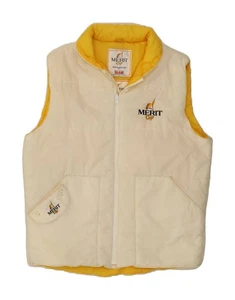 MERIT CUP Mens Padded Gilet UK 40 Large White Nylon CO03 - Picture 1 of 3