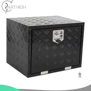 Aluminum Storage Tool Box W/2x Chain For Truck Garage home office 24"X18"X18" - Picture 1 of 14