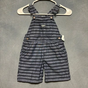 Osh Kosh B’Gosh Shortall Size 4T Carpenter Pinstripe Sailor Boat Multipocket New - Picture 1 of 12