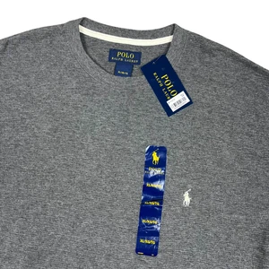 NWT Polo Ralph Lauren Shirt Mens XL Gray Sleepwear Thermal Waffle Crew Neck - Picture 1 of 6