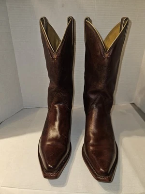 LSU WOMEN'S BROWN COWHIDE COWBOY BOOT BY NOCONA LDLSU11 SIZE 7 1/2 B - Image 1 of 4