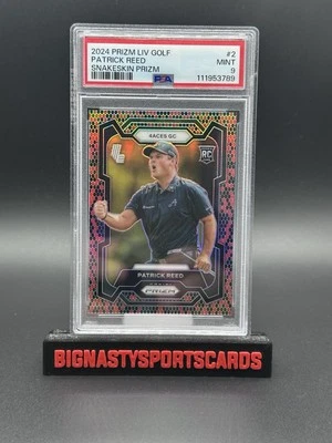 2024 Prizm LIV Golf Patrick Reed #2 Snakeskin /13 - PSA 9 - POP 1  - Image 1 of 2