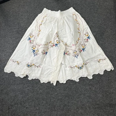 Pantalón culotte bordado ANTHROPOLOGIE para mujer talla M blanco Foto 1 de 4