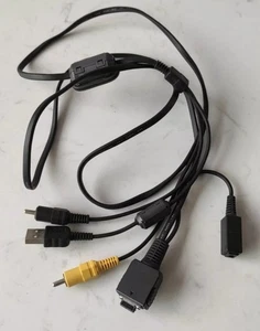 USB AV Data Multi-Use Cable for Sony VMC-MD1 Cyber-shot DSC-P120 T5 N2 H3 H7 W55 - Picture 1 of 4