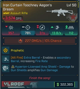 Borderlands 4 • Legendary Guns • AR Aegon's Dream • Level 50 • PS5 PC XBOX STEAM - Bild 1 von 2