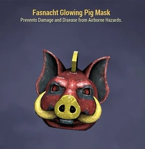RARE Fallout 76 FO76 XBOX Fasnacht GLOWING PIG Mask FAST DELIVERY - Picture 1 of 1