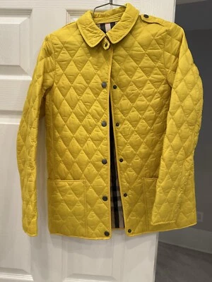 Chaqueta acolchada Burberry mujer pequeña amarilla buen estado niños 14 Foto 1 de 4