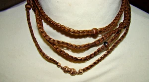 Echthaar Kette Damen Halsschmuck mit 14K. Gold Schloss Biedermeier 1815—1848 - Bild 1 von 6