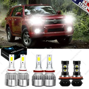 For Toyota 4Runner 2010 2011-2020 Hi/Lo Beam Fog Light LED Headlight Bulbs 6000K - Picture 1 of 12