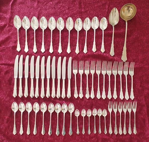 Antique Austrian Silver-plated Flatware Set, Berndorf brand, 56 pieces - Imagen 1 de 5