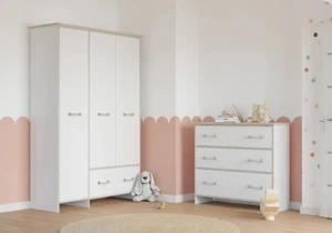 Drehtürenschrank und Kommode 2-er Set KOSMO 19/KOSMO 02 - Bild 1 von 9