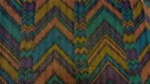 SHOWER CURTAIN by Springs ZIG ZAG Deep Colors - Picture 1 of 10