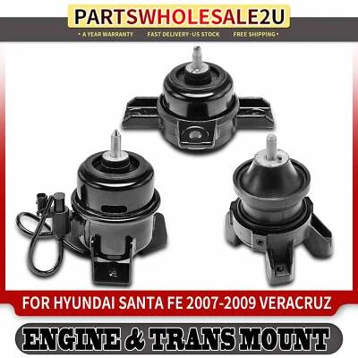 3pcs Engine Motor Mount for Hyundai Santa Fe 2007-2009 Veracruz 2007 2008-2012 - Image 1 of 4