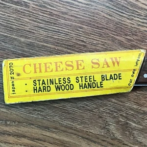 Cheese Saw Japan Kaicuc #2070 w/ Sleeve Stainless Steel Hardwood Handle Vintage - Picture 1 of 10