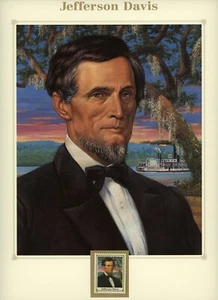 USA #2975f Jefferson Davis 1995 Civil War Issue 10x13" Poster Collectors Pane - Picture 1 of 1