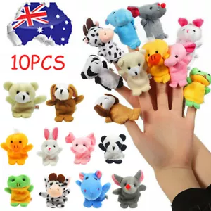 10pcs Cute Animal Finger Puppets Baby Nursery Children Kids Story Time Play Toy - Picture 1 of 11