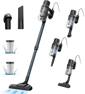 Corded Vacuum Cleaner 21Kpa, 600W Powerful Suction Stick Vacuum with 5M Cord,6-I - Picture 1 of 12
