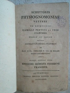 FRANZ : SCRIPTORES PHYSIOGNOMONIAE, 1780 (races humaines, divination) - Picture 1 of 12