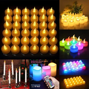 LED Flickering / Colour Changing Battery Operated Tea Light Candle Tea light UK - Picture 1 of 61