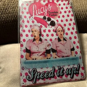Vintage “I Love Lucy” Metal Tin 8”x12”w/Lucy & Ethel At The Chocolate Factory - Picture 1 of 7