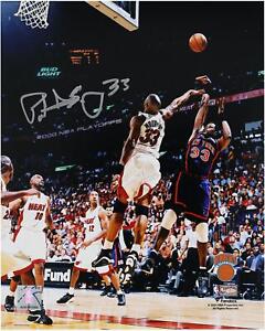 Patrick Ewing New York Knicks Signed 8" x 10" Fadeaway Shot vs. Miami Heat Photo
