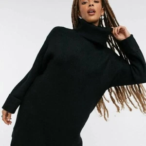 Topshop Strick Rollkragen Rollkragen Mini Pullover Kleid in Schwarz Gr. XS, S, M - Bild 1 von 8
