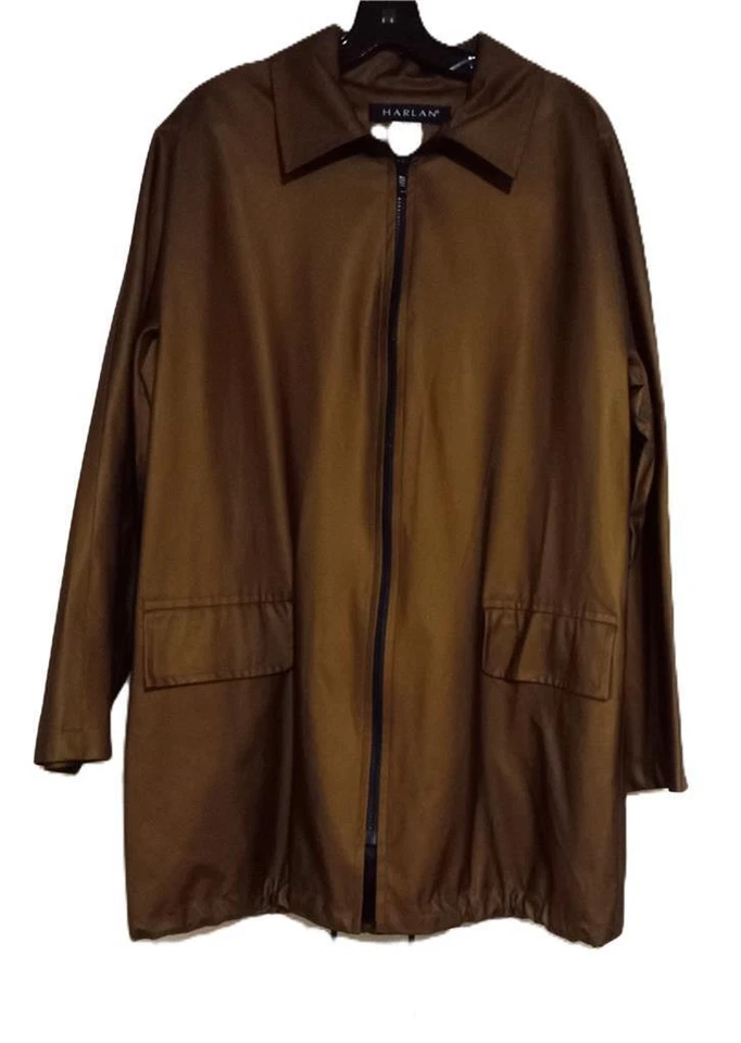 Коричневый молнии наружная куртка размер 14 новый с ярлыками - Изображение 1 из 1