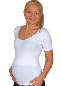 Maternity White Short Sleeve T Shirt - Picture 1 of 1