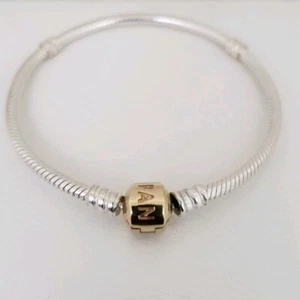 🎁Authentic Pandora TWO TONE BRACELET With 14k Gold🎁 - Picture 1 of 6