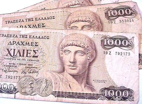 1987 Greece 1000 Drachmai  F/VF  Original Greek Banknote Paper Money Currency Cover