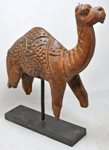 Antique Wooden Camel Figurine Statue Original Old Hand Carved - Picture 1 of 8