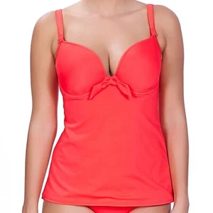 Freya Deco Moulded Underwired Padded Tankini Top Insanely Red 3869 - Picture 1 of 4