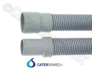 UNIVERSAL 2 METER LARGE BORE ANGLE DISHWASHER DRAIN OUTLET HOSE FLEXIBLE 2M LONG - Picture 1 of 16