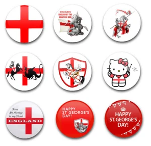 1" 25 mm ST GEORGES DAY KNOPFABZEICHEN X9 - Bild 1 von 1