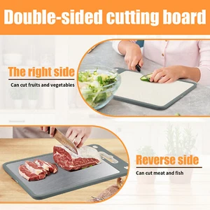 Cutting Board Double Sided Chopping Board Stainless Steel Cutting Board US - Picture 1 of 10