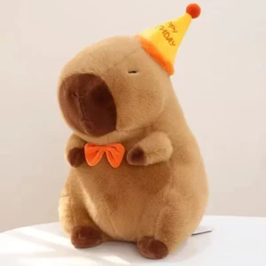 π 23cm Happy Birthday Capybara Plush Toy β Cute Cartoon Stuffed Animal Doll - Picture 1 of 4