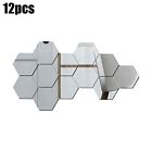 Art Decal Hexagon Mirror Stickers Pack Of 12 Easy To Apply And Craft Material