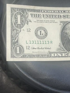 $1 2006 Binary Radar Fancy Serial # 6 of a kind 1’s 3’ & 1’s 13111113 - Picture 1 of 4