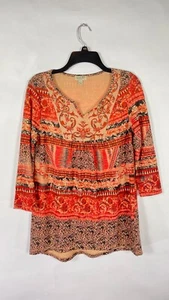 Túnica para mujer Oneworld Live and Let Live dobladillo alto sublimación manga 3/4 talla S. - Imagen 1 de 8