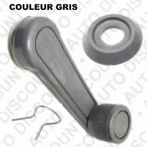 Manivelle poignée de leve vitre gris POUR PEUGEOT RENAULT CITROEN VW AUDI FIAT - Picture 1 of 7