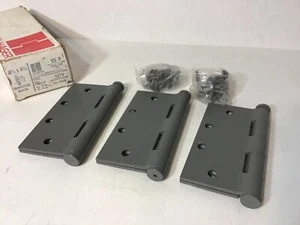 Juego de 3 bisagras Hager 1279 de acero Prime Coat 4-1/2x4-1/2" mortaja completa - Imagen 1 de 5