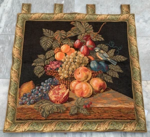 3x3 Vintage French Floral Tapestry Wall Hanging Colorful Traditional Room Décor - Picture 1 of 7