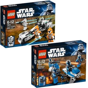 Lego Star Wars 7913 Clone Trooper & 7914 Mandalorian Minifigures Battle Pack NEW - Picture 1 of 7