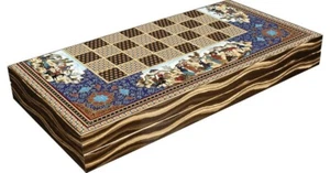 Juego de mesa de damas persas Khatam de Backgammon 19" y ajedrecistas, idea de regalo 🎁 - Imagen 1 de 8