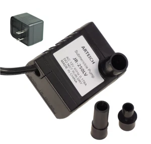 Bomba fuente baja tensión 70 gph/25" elevación, 12 V CA, 6' cable con transformador, 3 años de garantía - Imagen 1 de 3