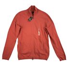 Tasso Elba Mens Two-Way Full-Zip Cardigan Sweater Red S