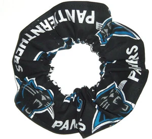NFL CAROLINA PANTHERS Corbata para el cabello Cola de caballo Soporte Scrunchie Scrunchies de Sherry - Imagen 1 de 6
