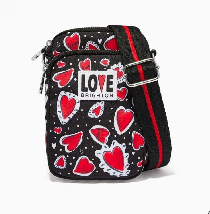 Brighton Hearts a Flutter Utility Bag Crossbody With Tags